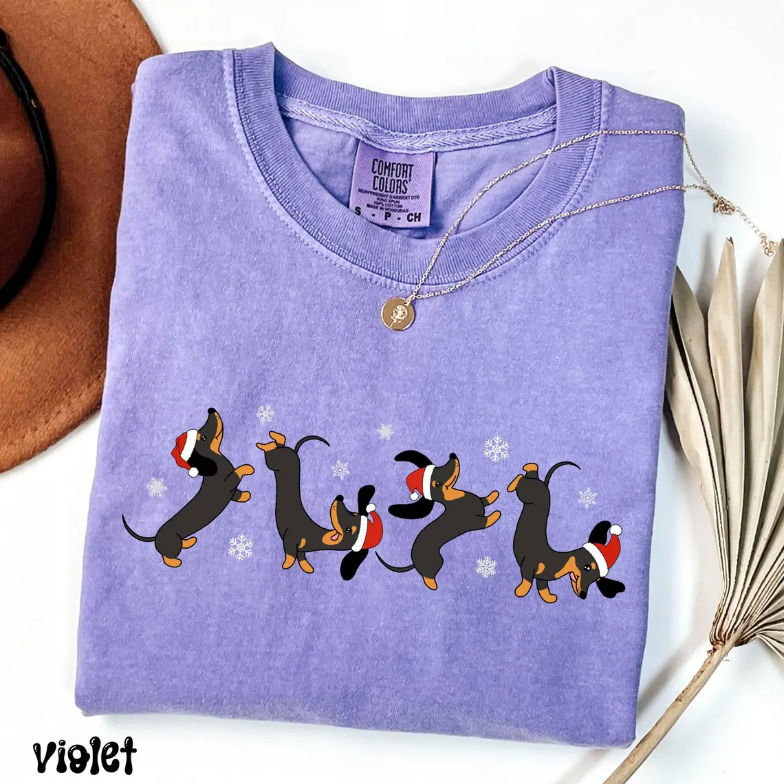 Wiener Dog Christmas T-shirt
