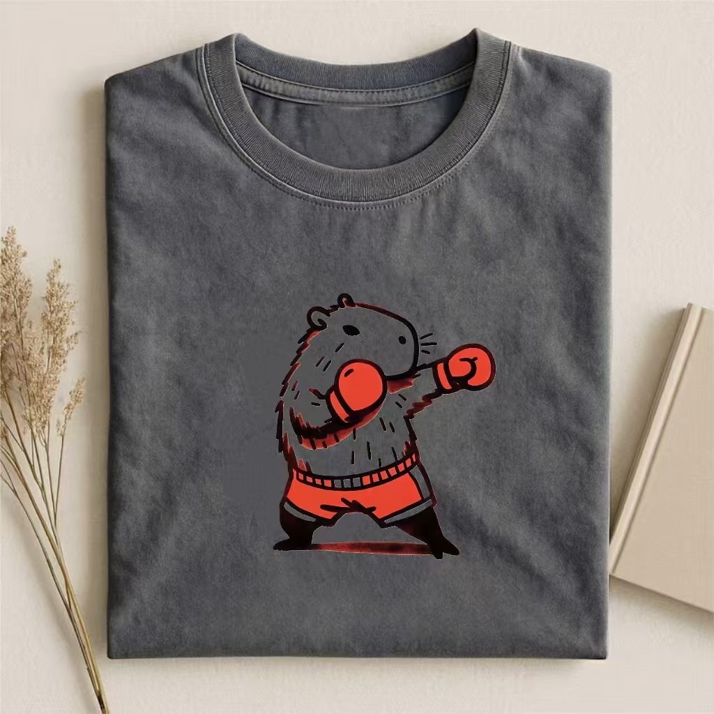 Boxing Capybara Graphic T-shirt