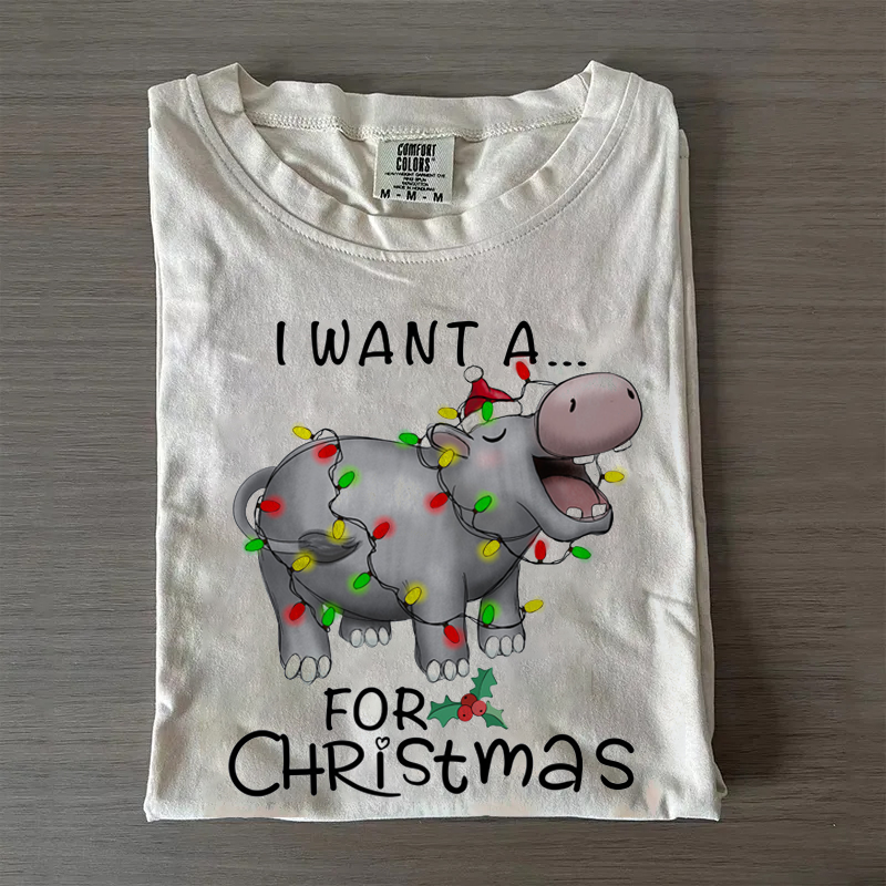 I Want A Hippopotamus For Christmas T-shirt