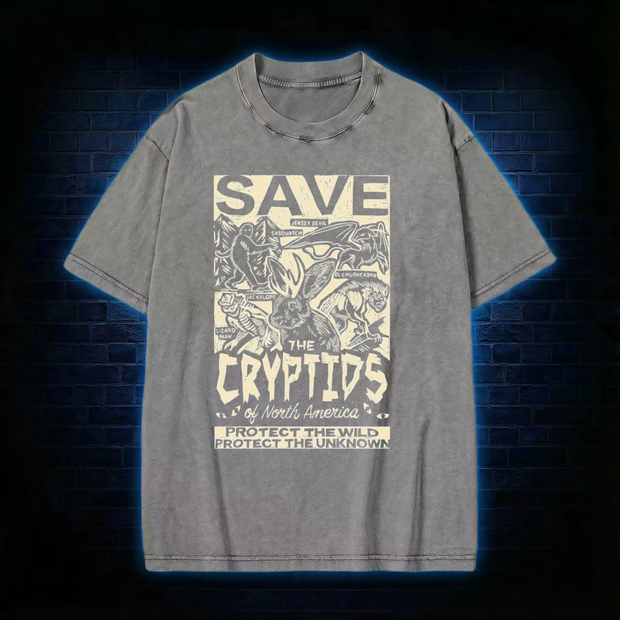 Save the Cryptids Washed T-shirt