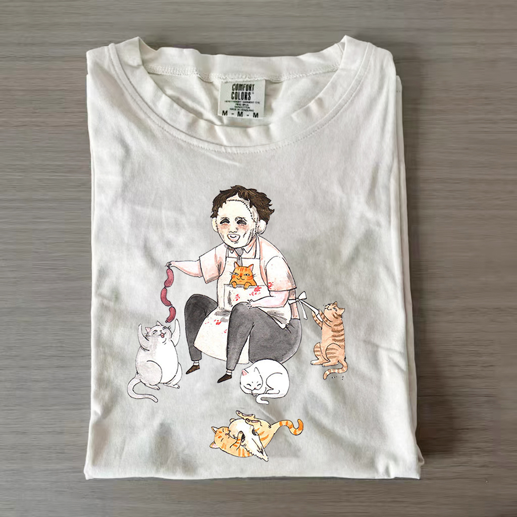 Funny Leatherface with Cats Shirt/Sweatshirt