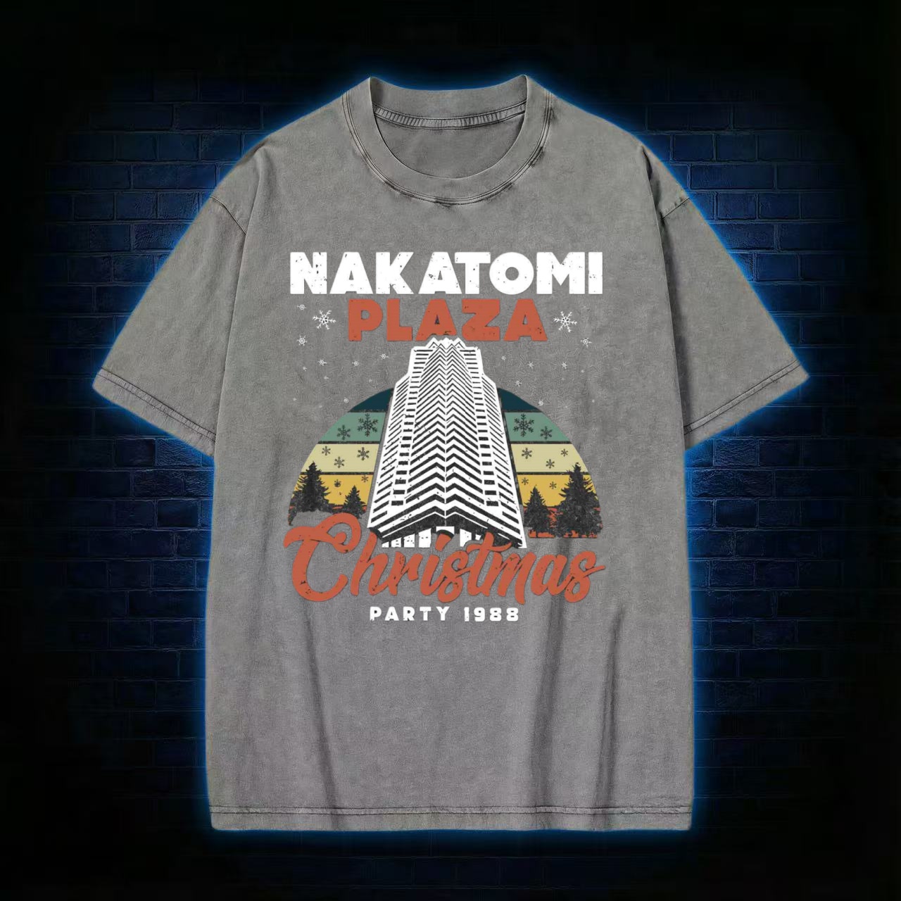 Nakatomi Plaza Christmas Party Washed T-shirt