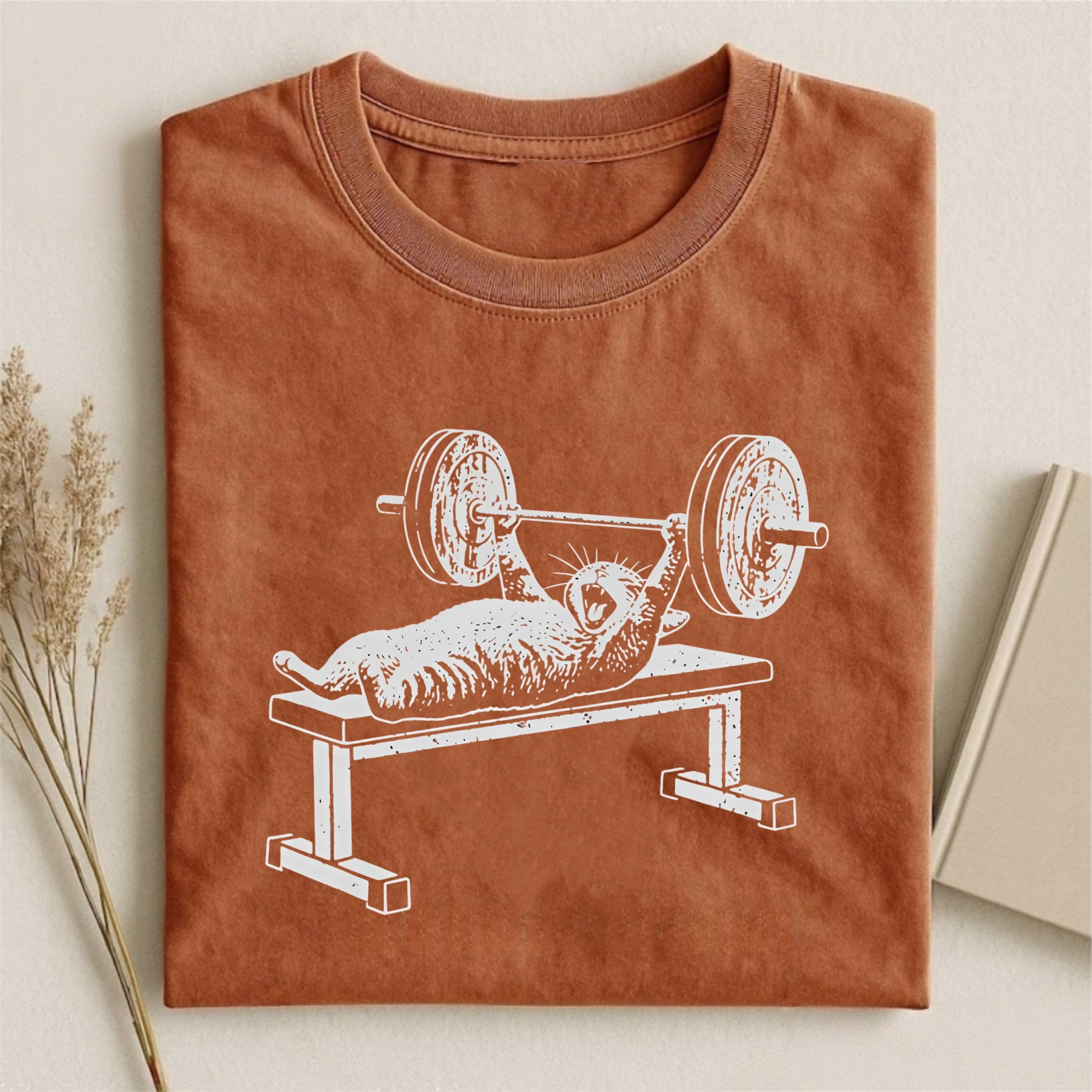 Funny Cat Gym T-shirt