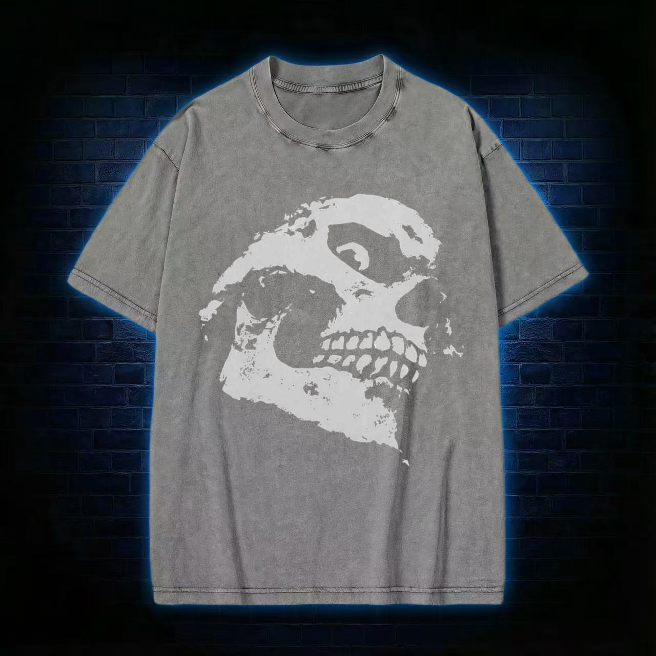 Retro Skull Washed T-shirt