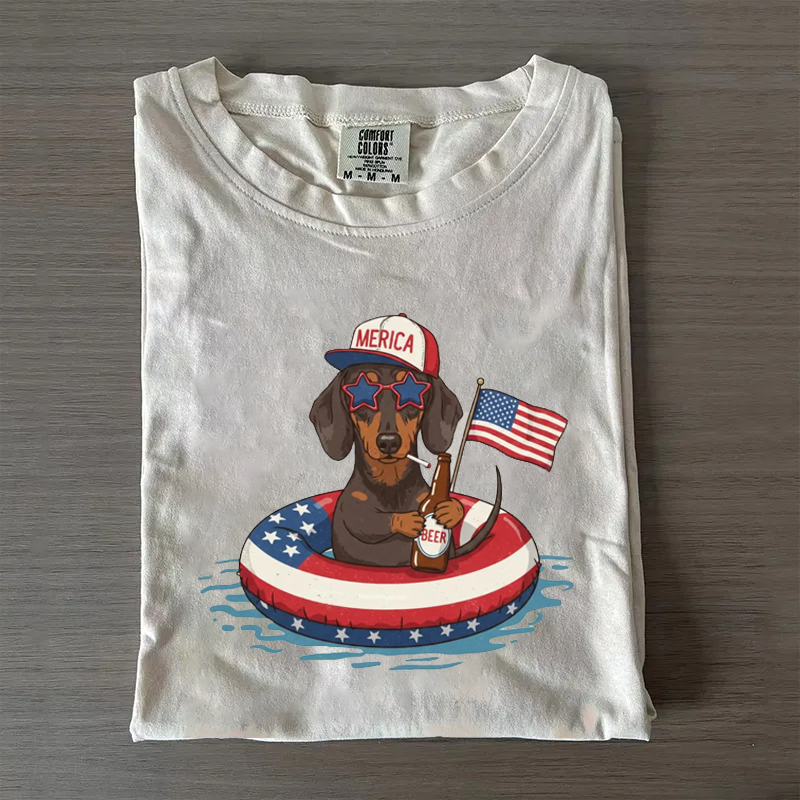 Dachshund Merica 4th Of July T-shirt
