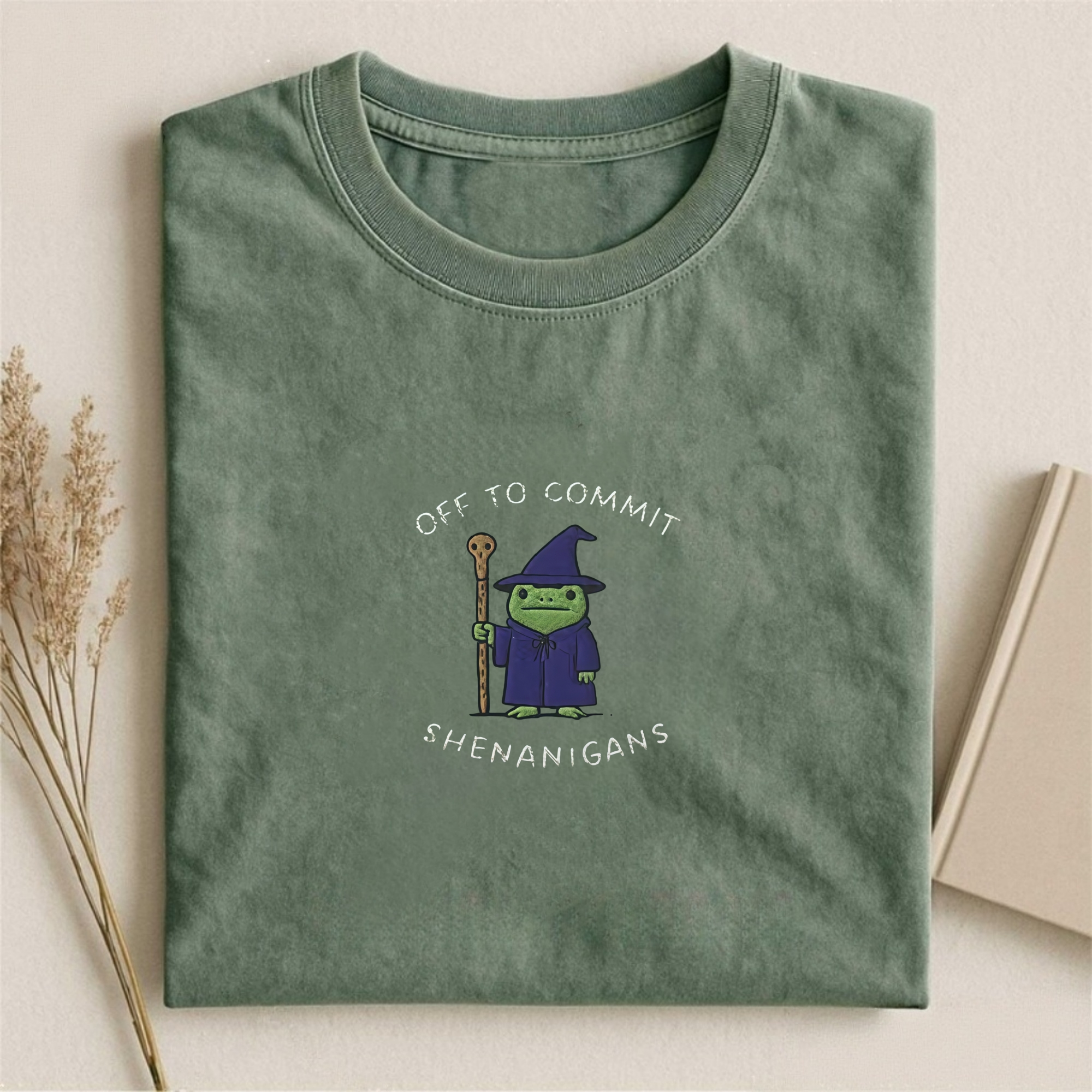 Embroidered Off to Commit Shenanigans T-Shirt