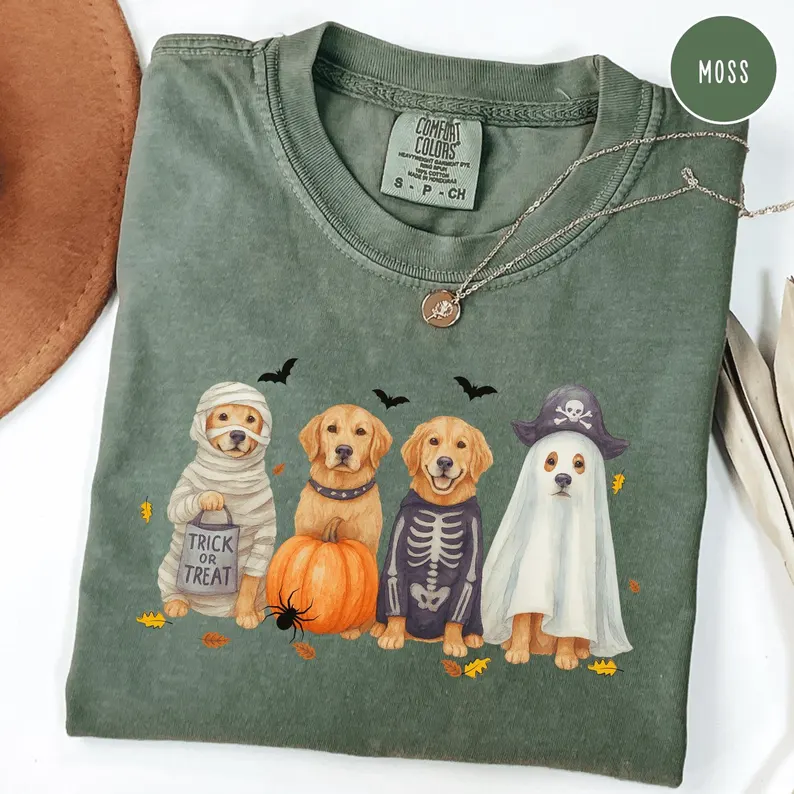 Halloween Golden Retriever T-shirt
