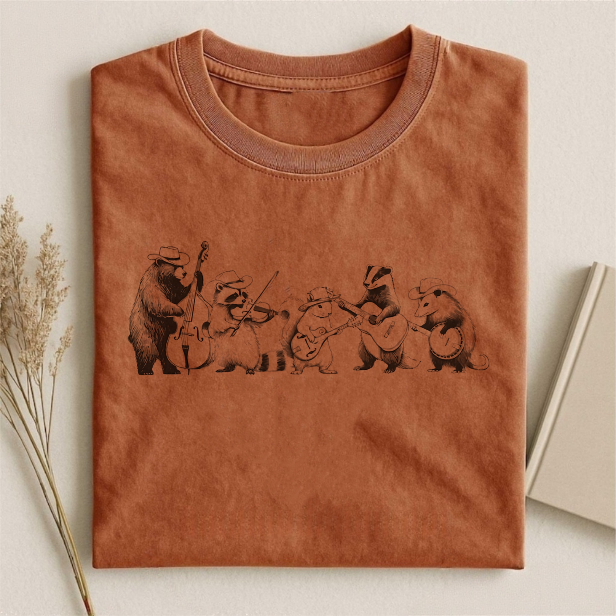 Funny Forest Animals Playing Instruments T-shirt