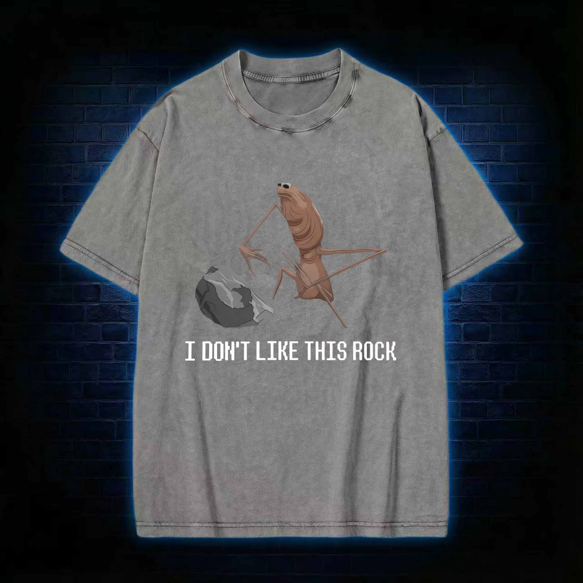I Don't Like This Rock Washed T-shirt