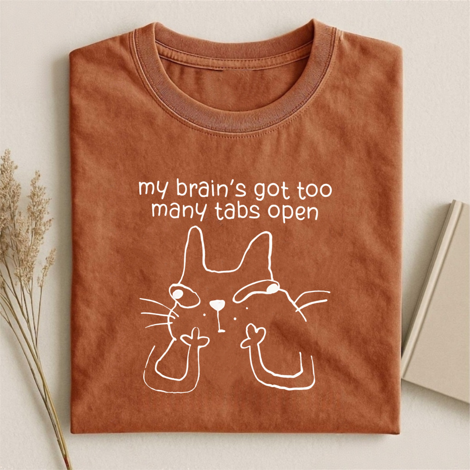 Funny Cat Too Many Tabs T-shirt