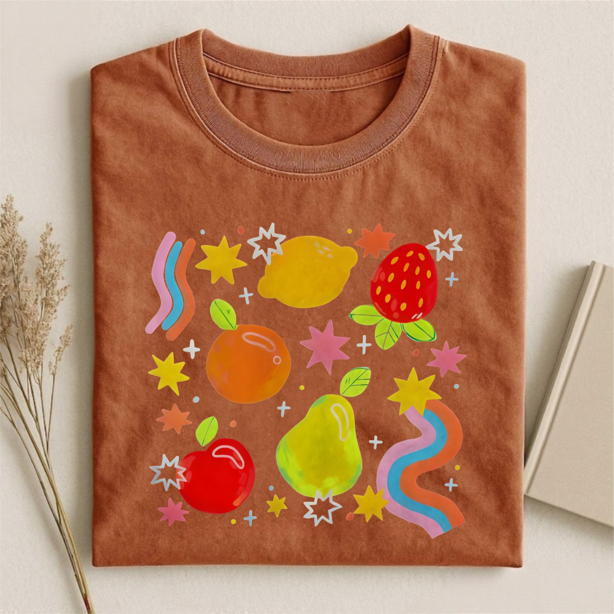 Fresh Fruit And Star T-shirt
