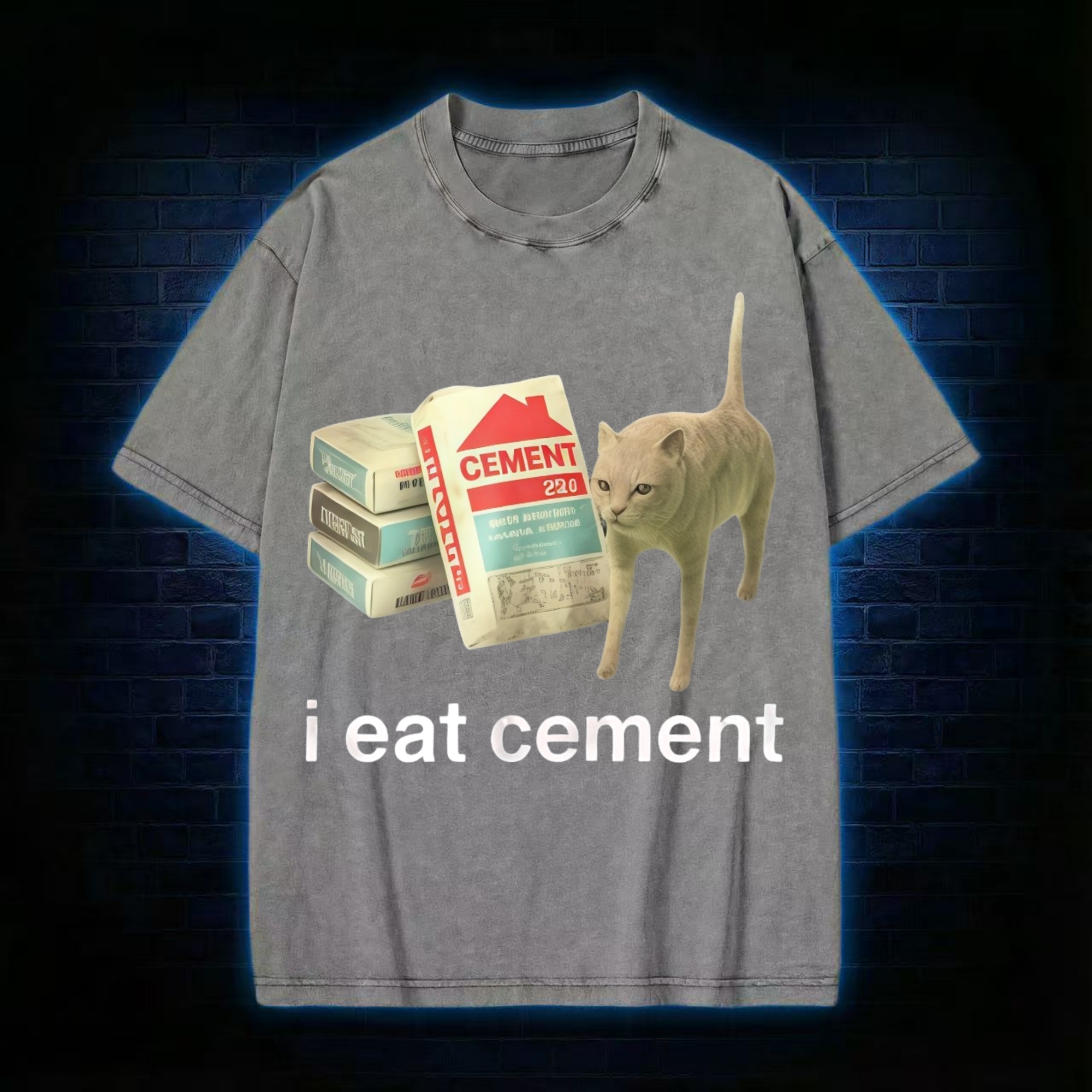 I Eat Cement Washed T-shirt