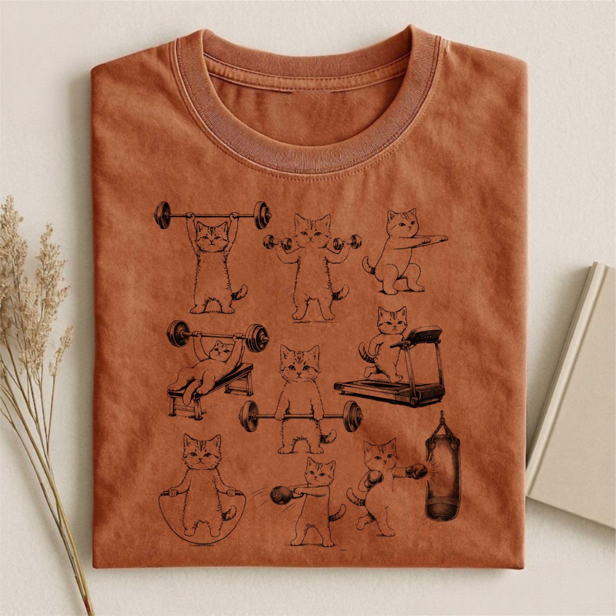 Funny Cats Gym T-shirt