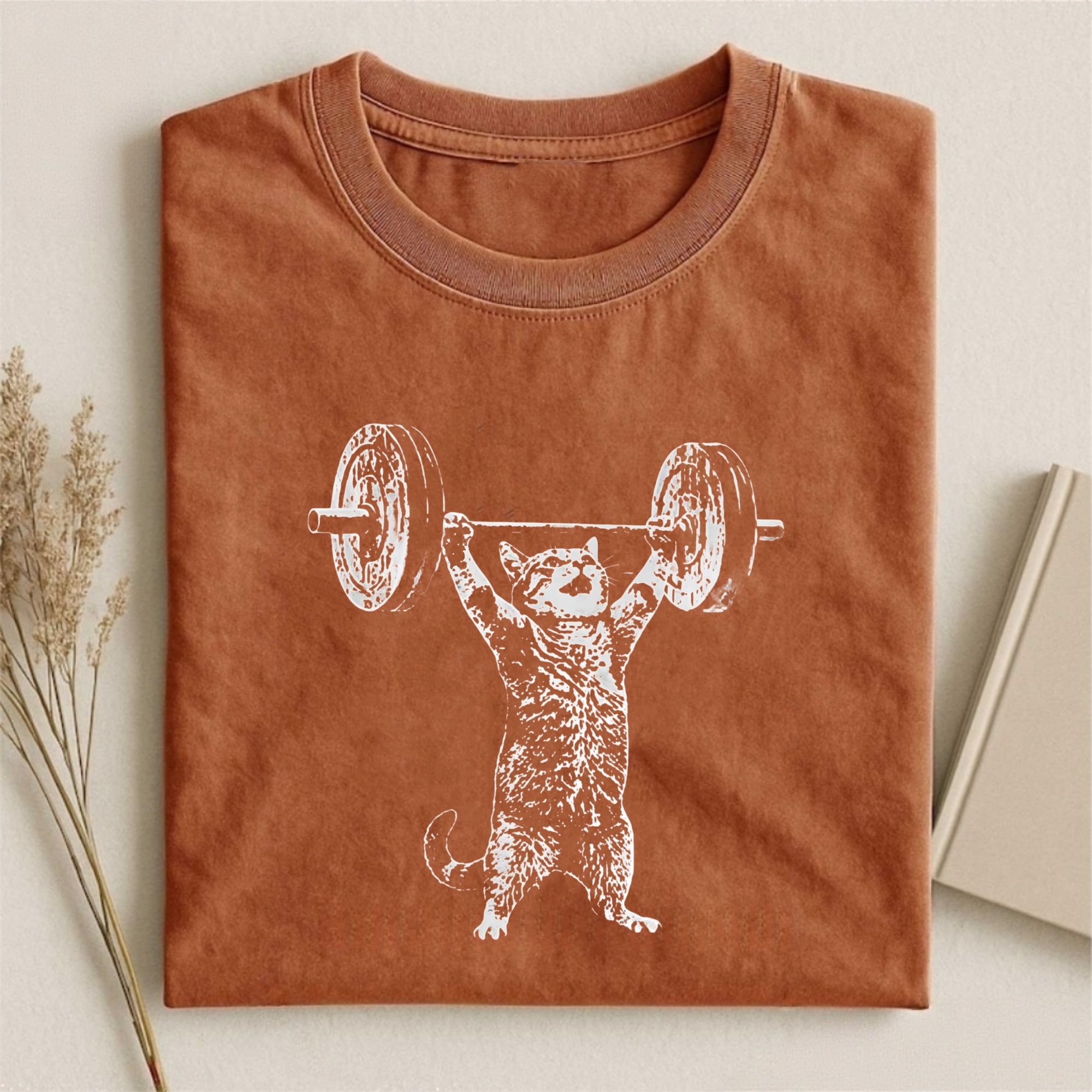Funny Cat Gym T-shirt