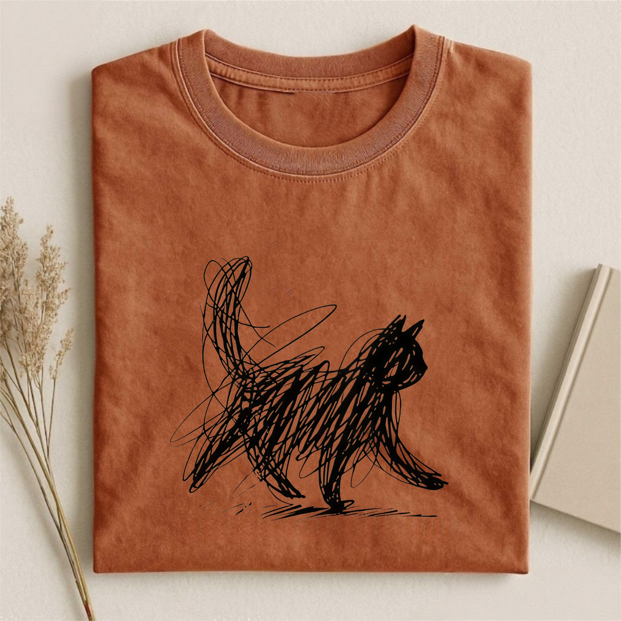 Minimalist Cat T-shirt