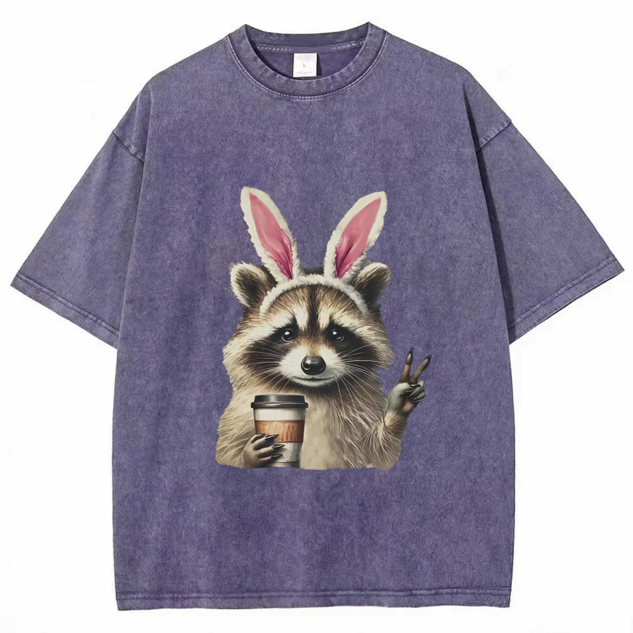 Funny Raccoon Easter Bunny T-Shirt