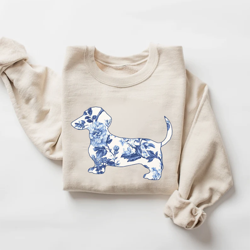 Floral Dachshund Sweatshirt