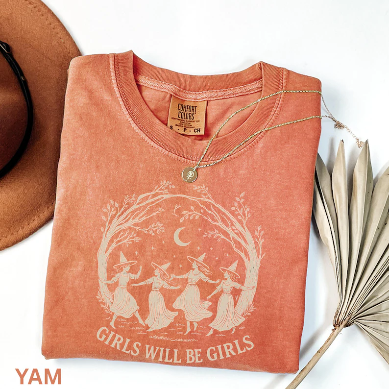 Vintage Girls Will Be Girls Witch T-shirt