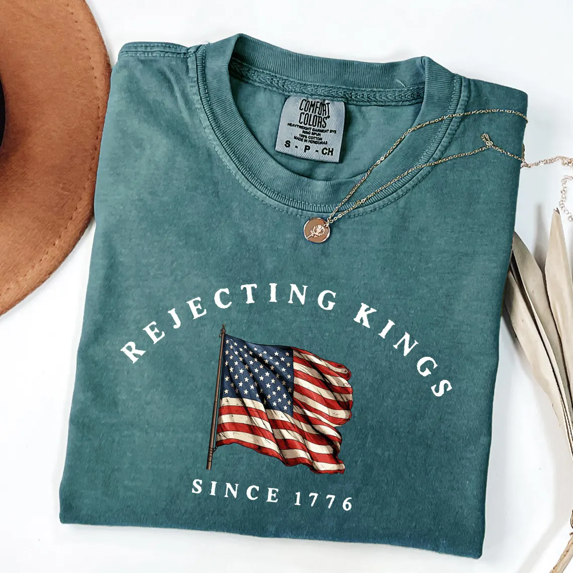 Comfort Colors Rejecting Kings Since 1776 Protest T-shirt