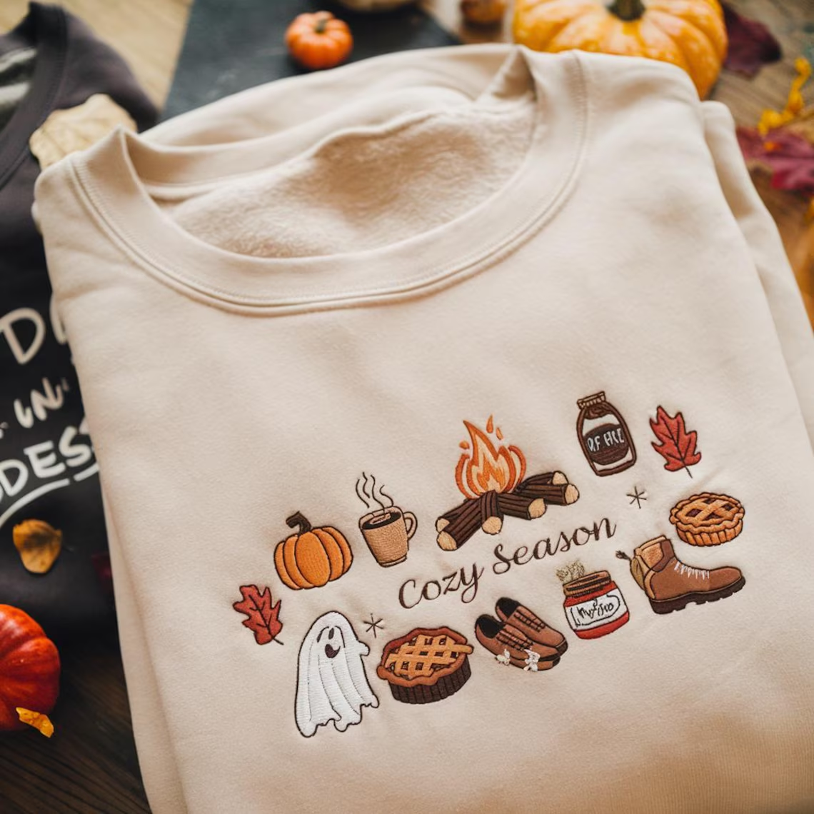 Cozy Season Embroidered Sweatshirt