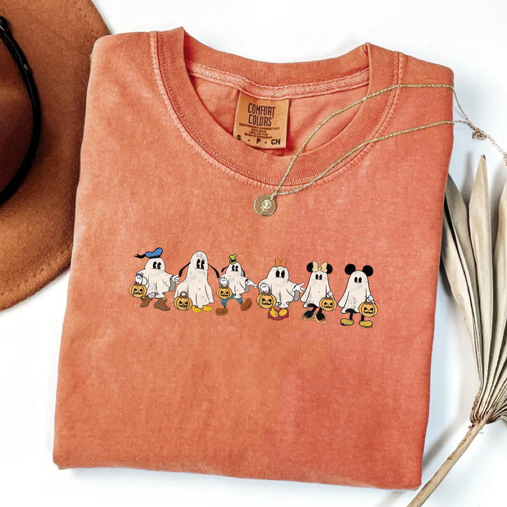 Mickey Friends Halloween Ghost Comfort Colors T-shirt