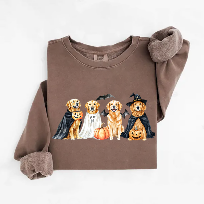 Comfort Colors Halloween Golden Retriever Sweatshirt
