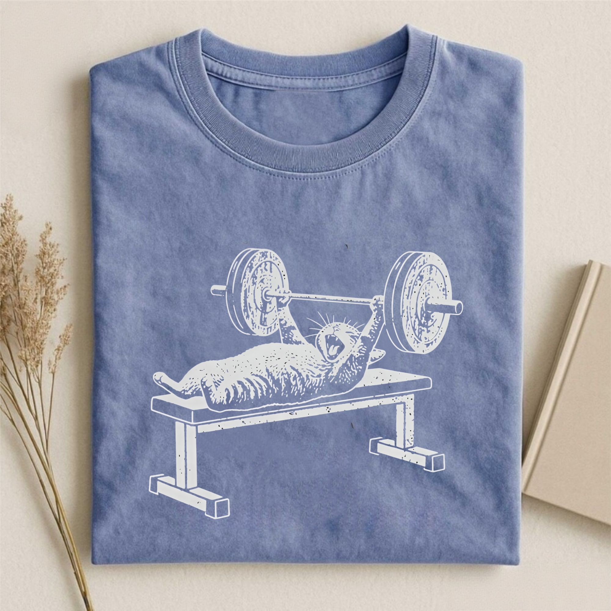 Funny Cat Gym T-shirt