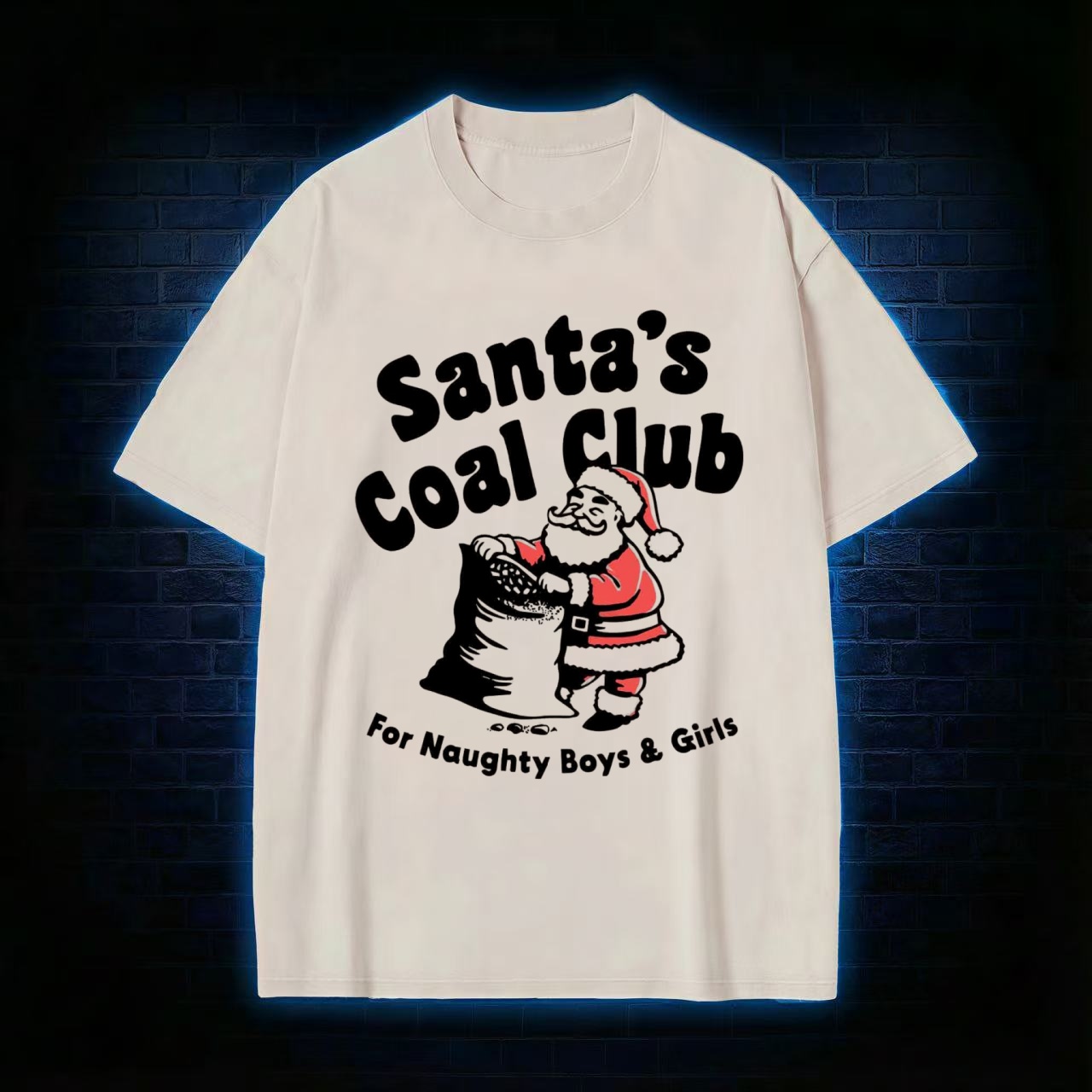 Santa's Coal Club Washed T-shirt