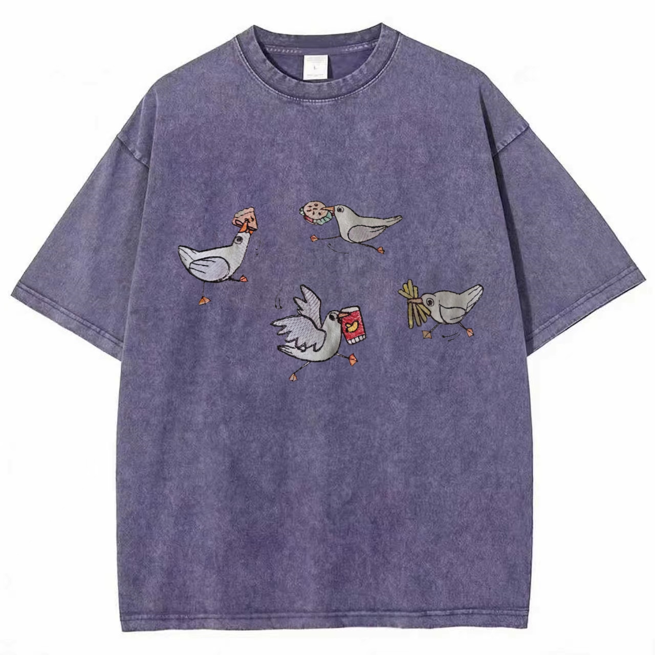 Silly Seagull Embroidered T-shirt