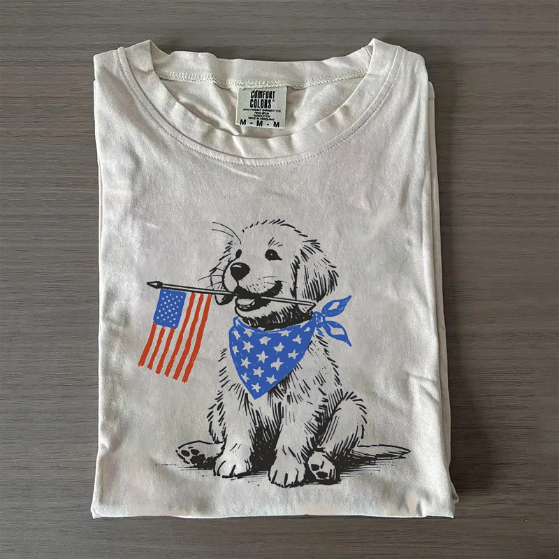 Golden Retriever 4th Of July T-shirt