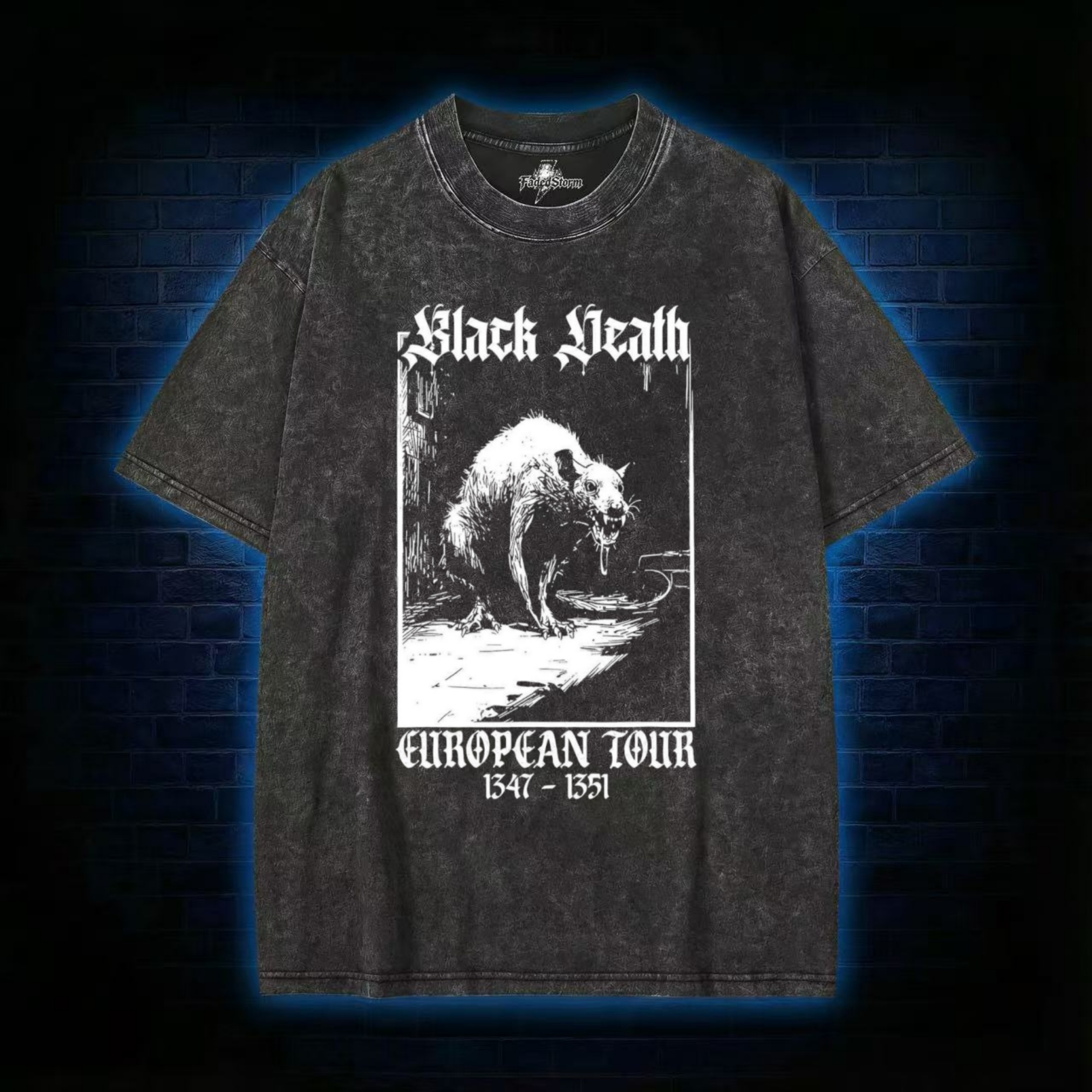 Black Death European Tour 1347-1351 Washed T-shirt