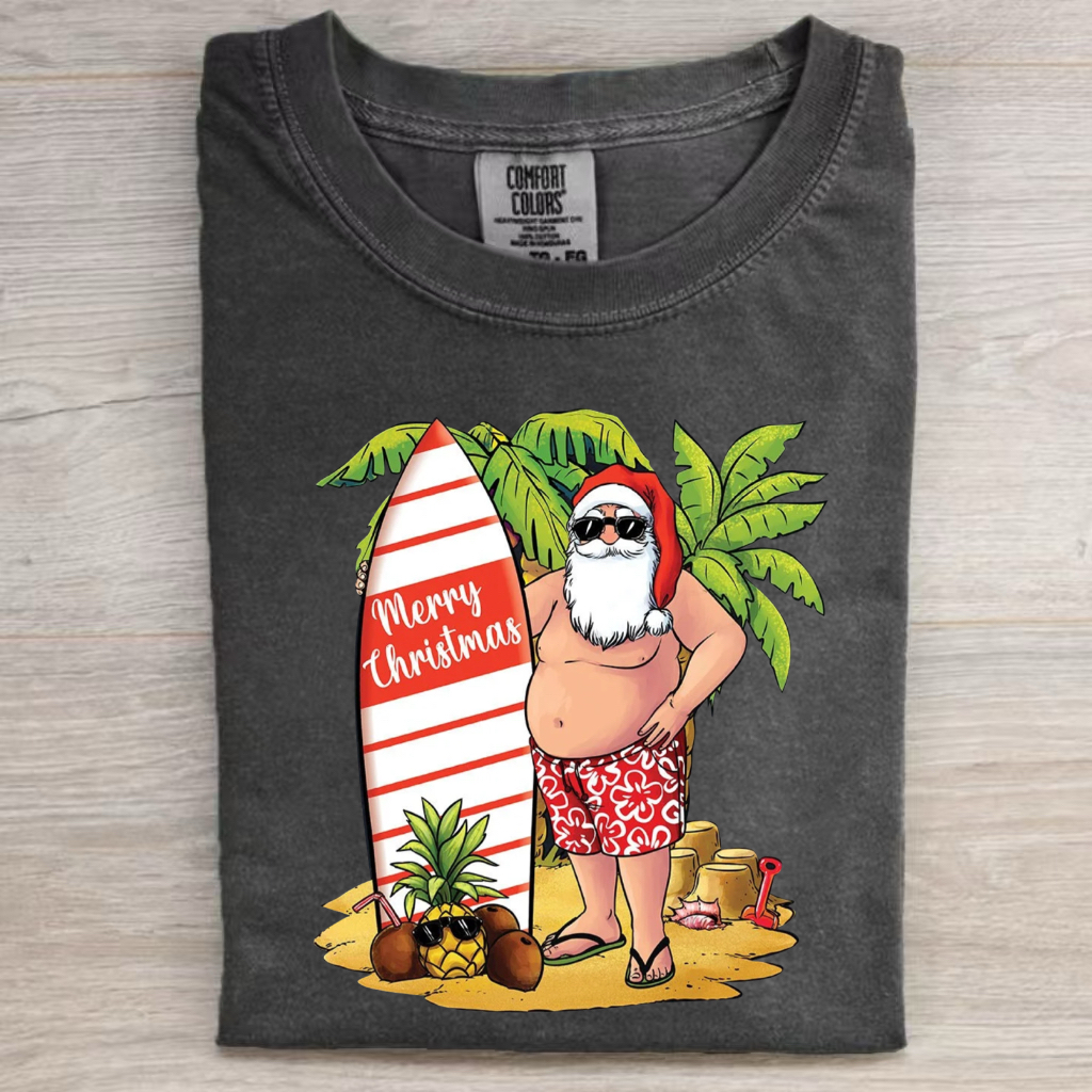 Merry Christmas Santa Surf Shirt