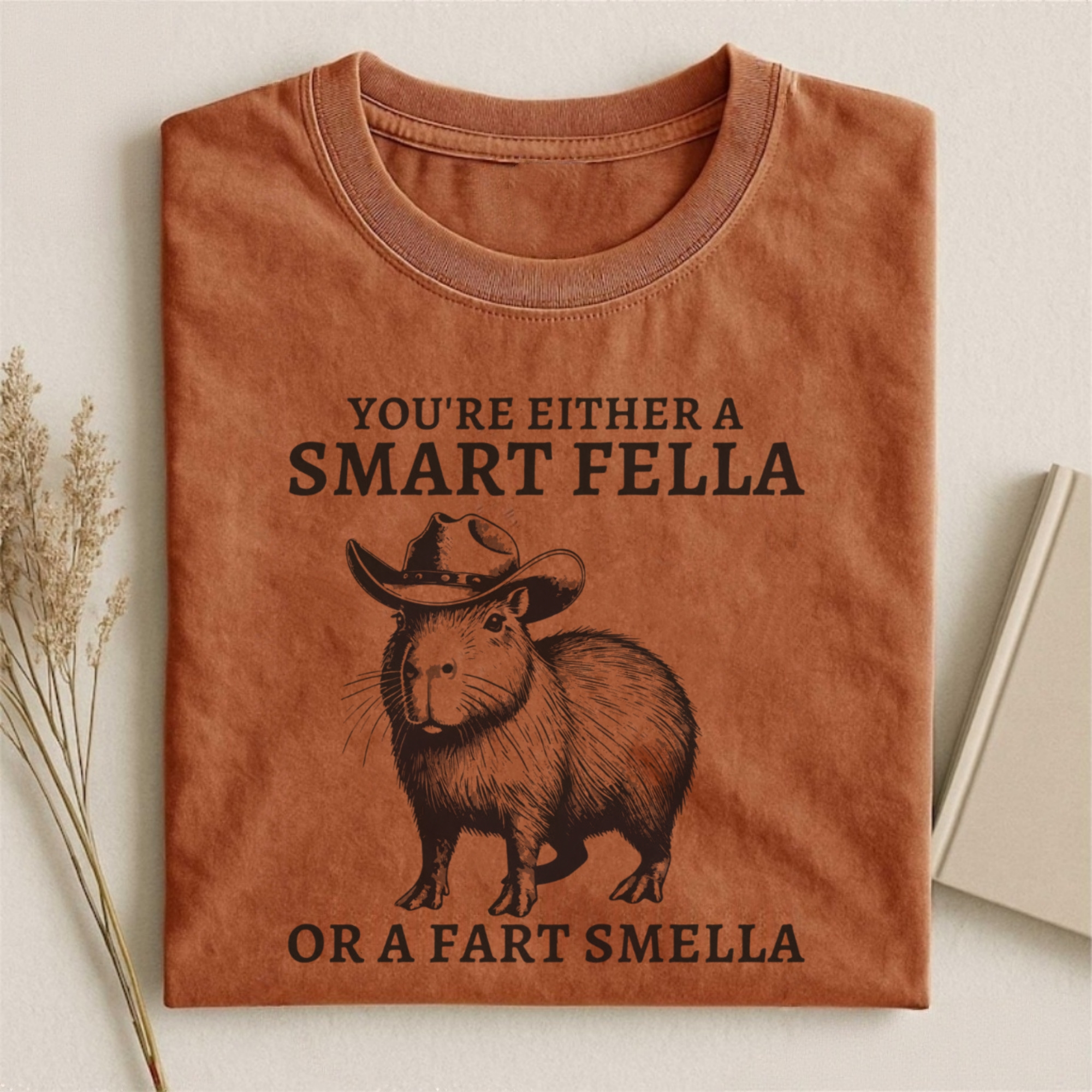 Retro Smart Fella Capybara 90s T-shirt