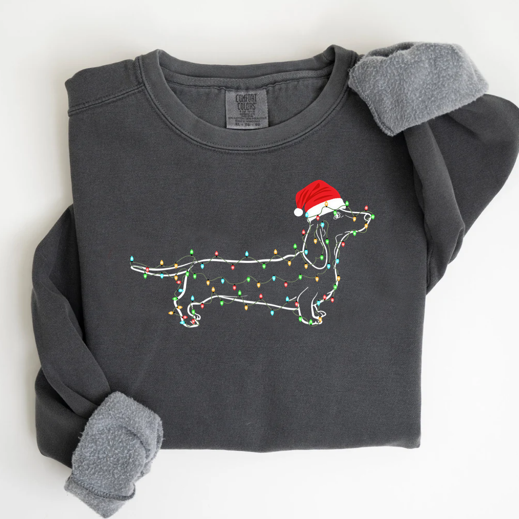 Comfort Color Dachshund Christmas T-shirt
