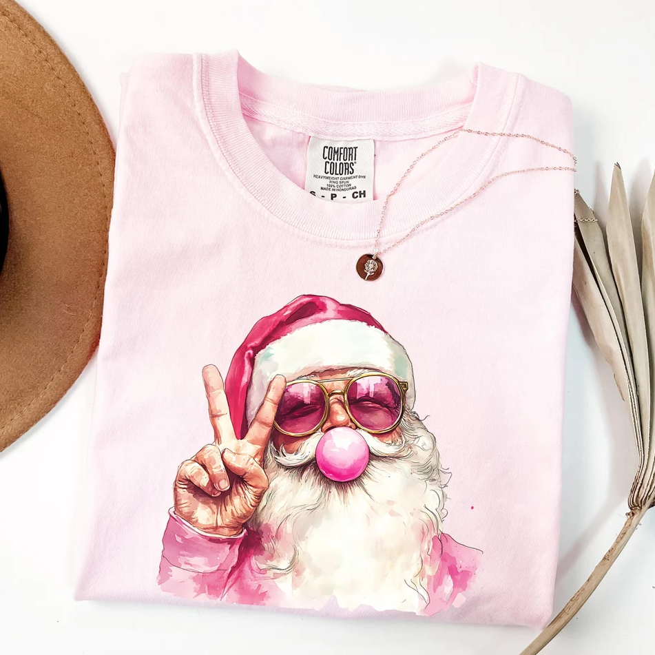Santa Blowing Bubble Christmas T-shirt