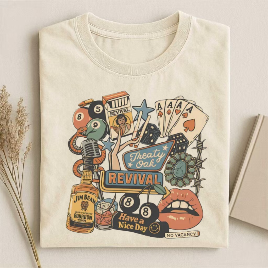 Vintage Collage "Revival" Graphic T-Shirt