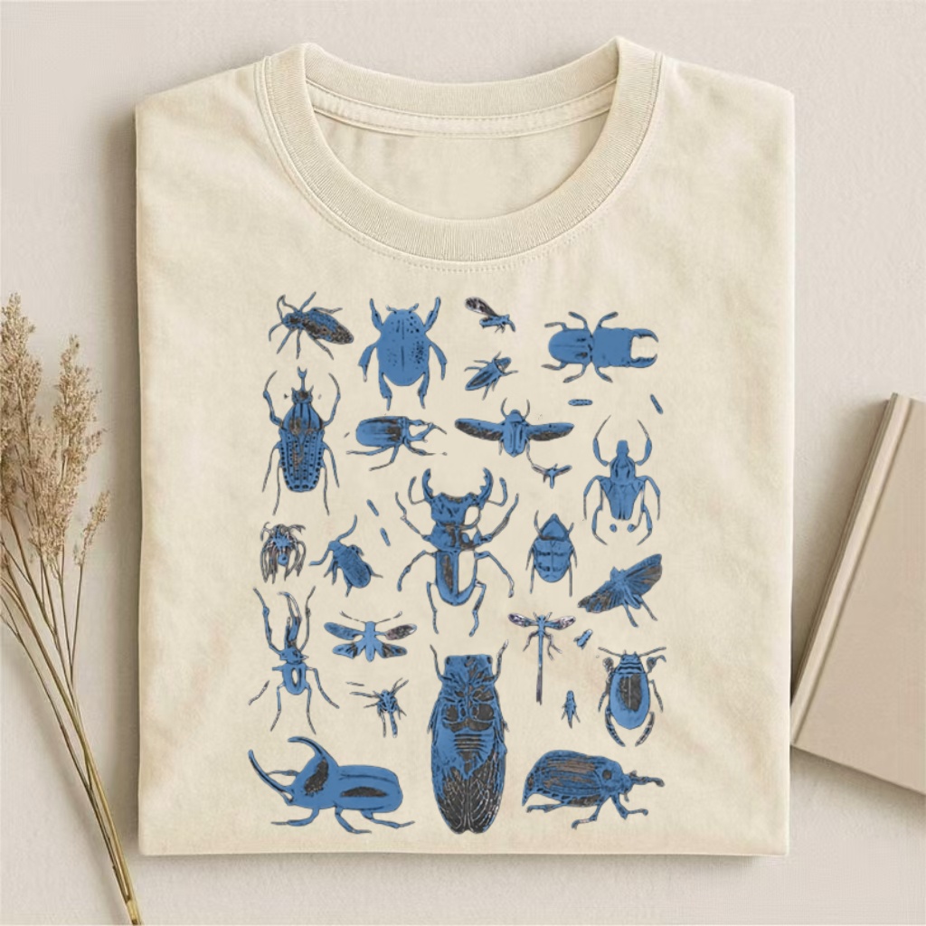 Vintage Bug Illustration Graphic T-shirt