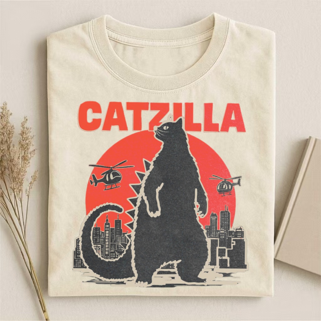 "Catzilla" Kaiju Cat Graphic T-shirt