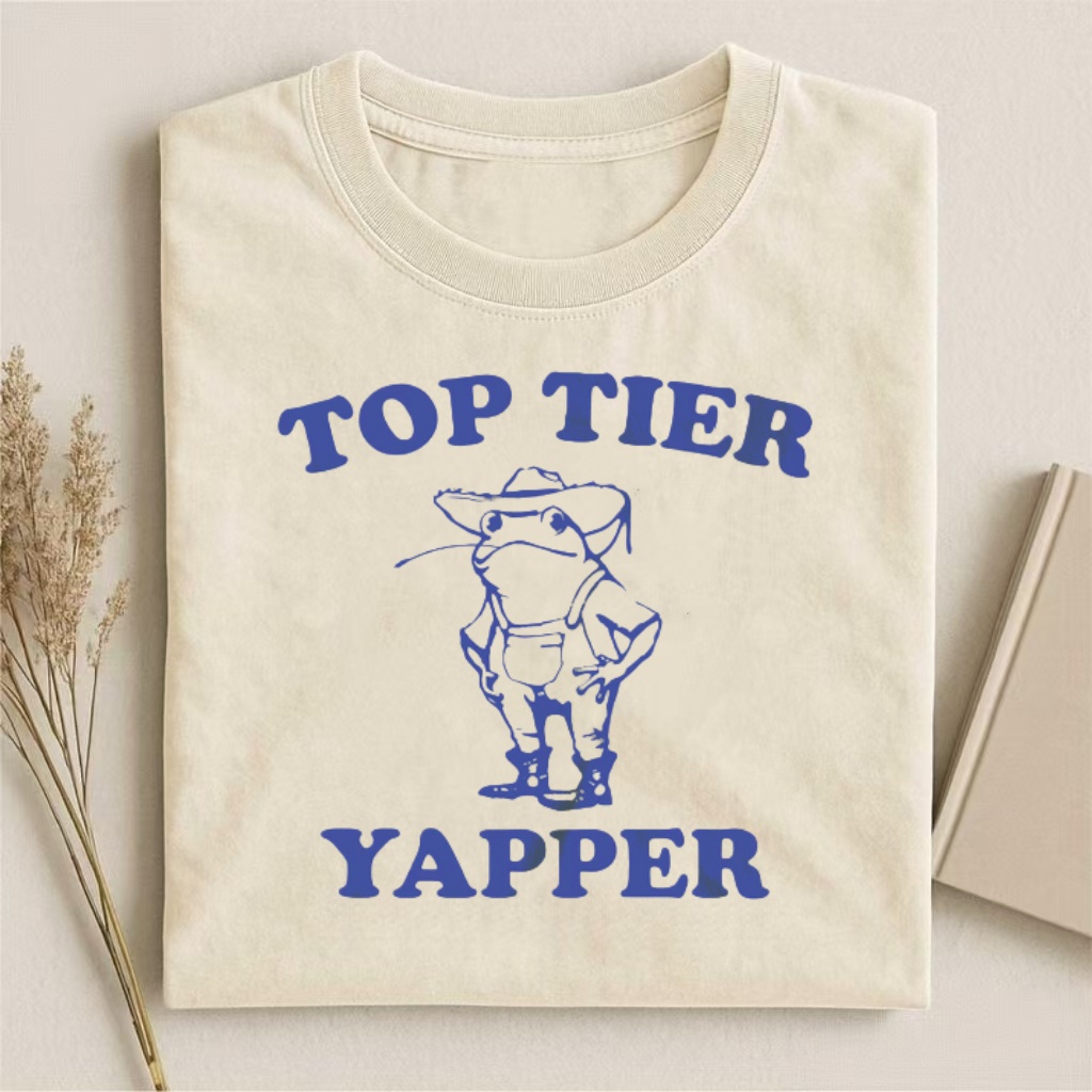"Top Tier Yapper" Cowboy Frog T-shirt