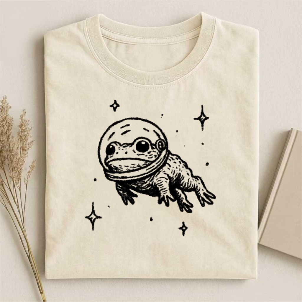 Astronaut Frog In Space Graphic T-shirt