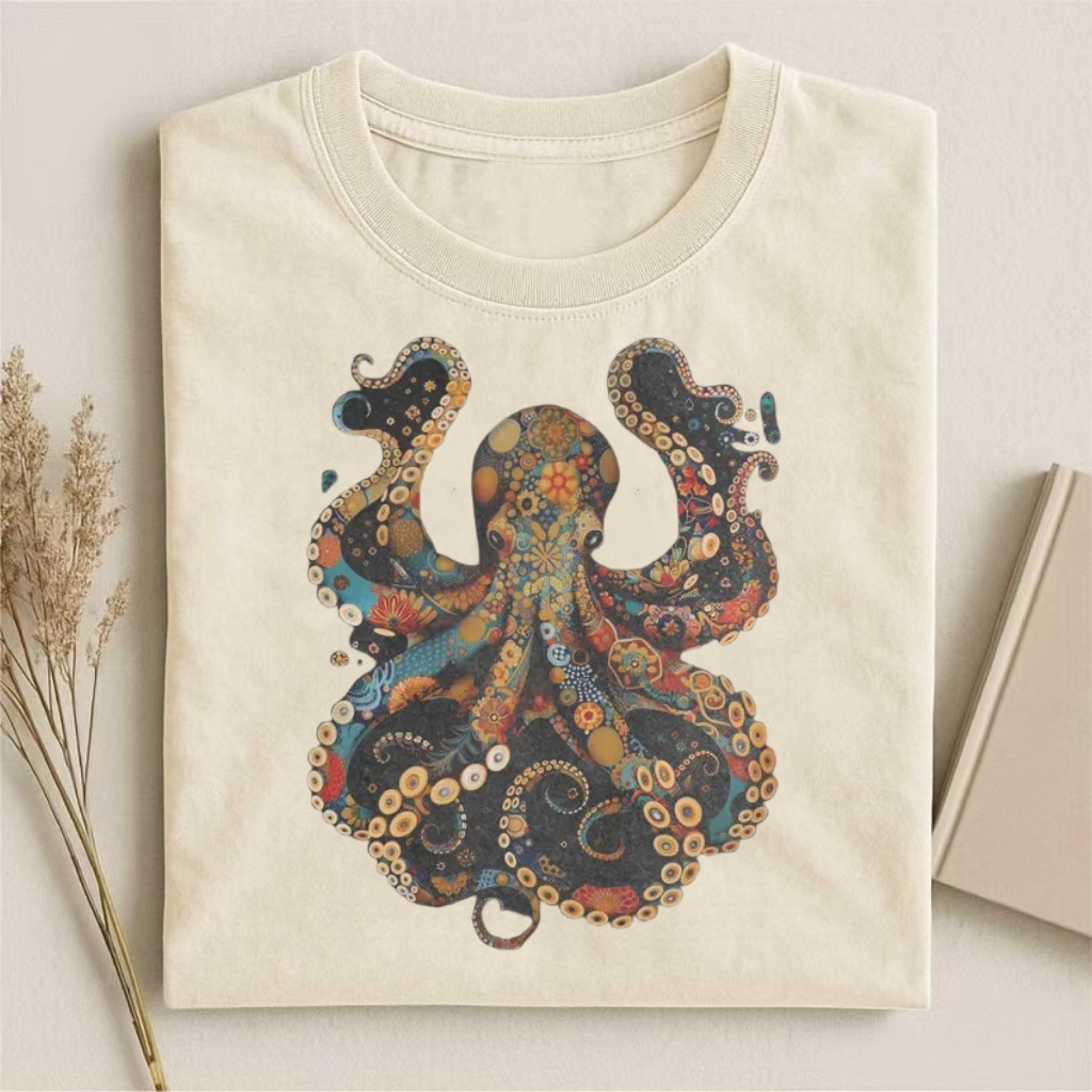Bohemian Mandala Octopus Graphic T-shirt