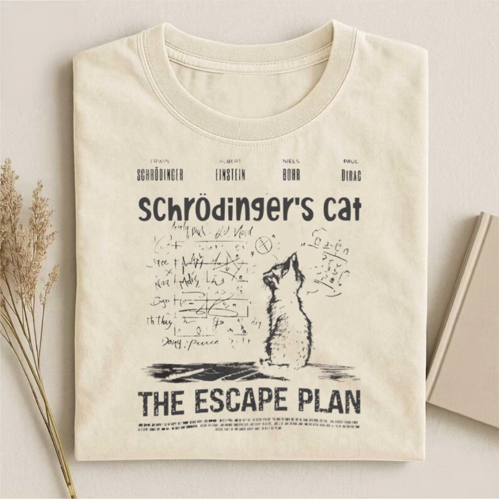 "Schrödinger's Cat: The Escape Plan" Science Humor T-shirt