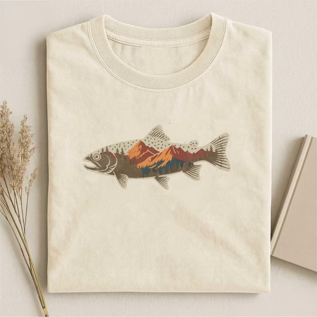 Mountain Fish Graphic T-shirt