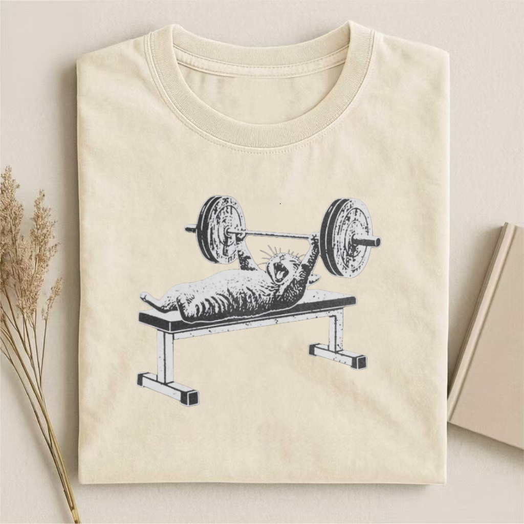 Funny Cat Gym T-shirt