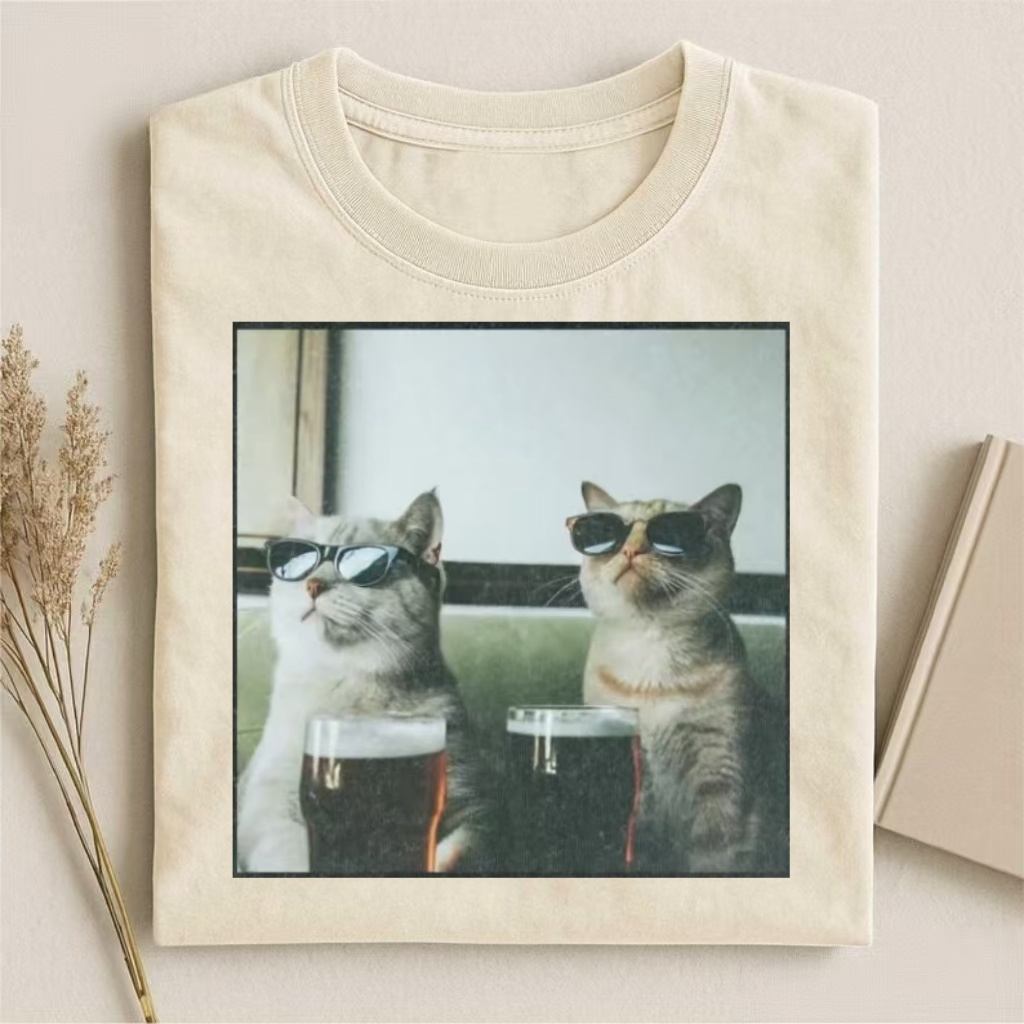 Cool Cats With Beer Meme T-shirt