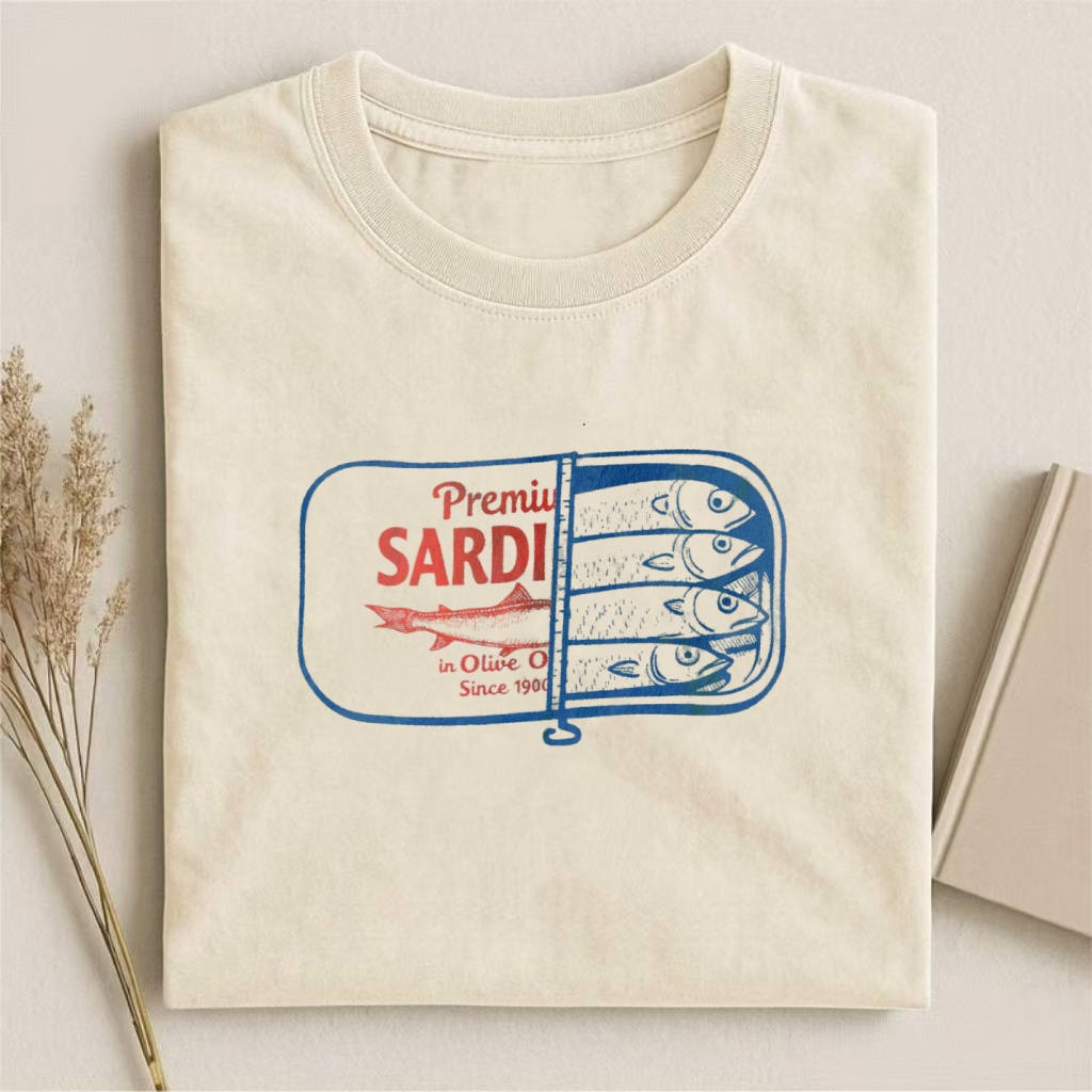 Premium Sardines Vintage Can Graphic T-shirt