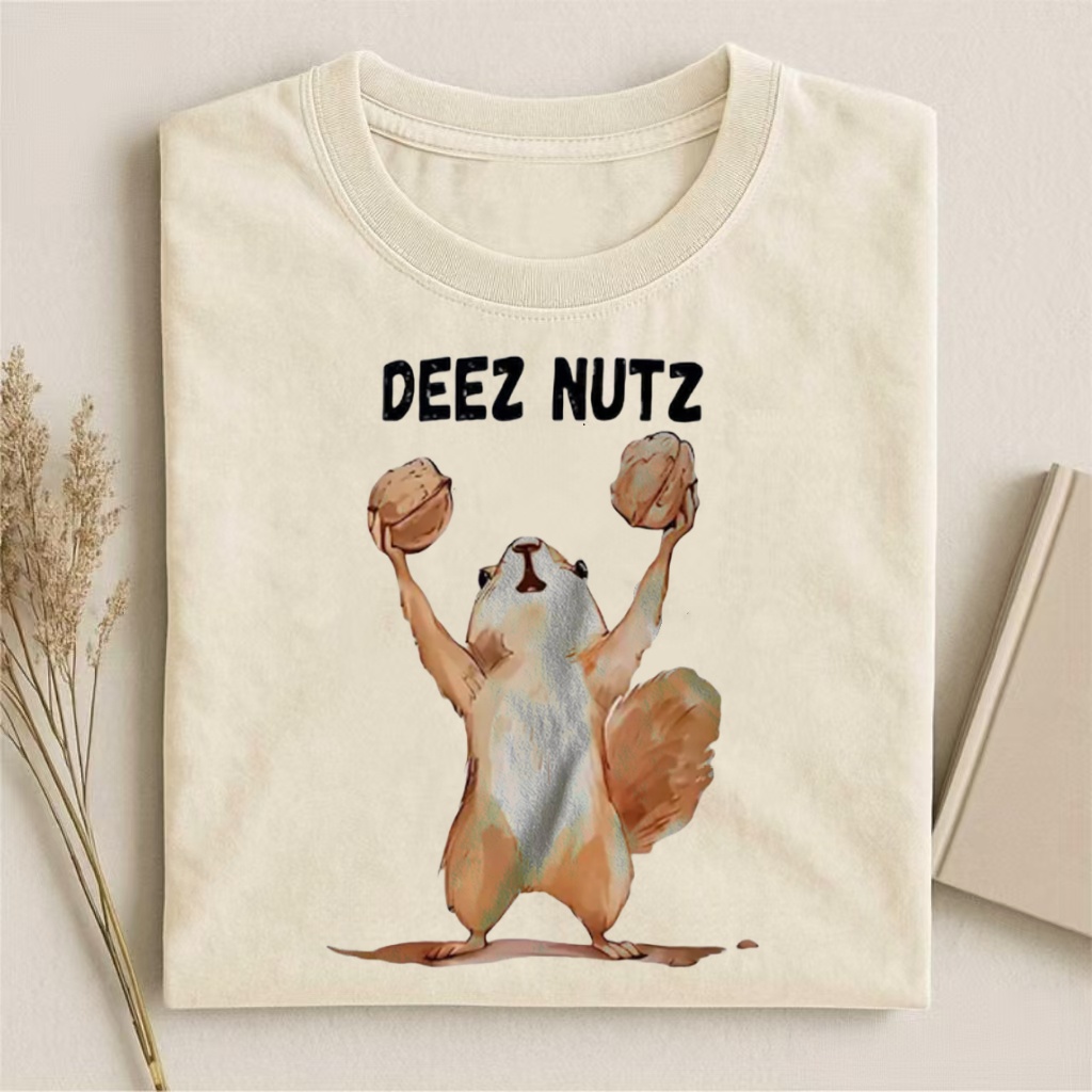"Deez Nutz" Squirrel Humor T-shirt