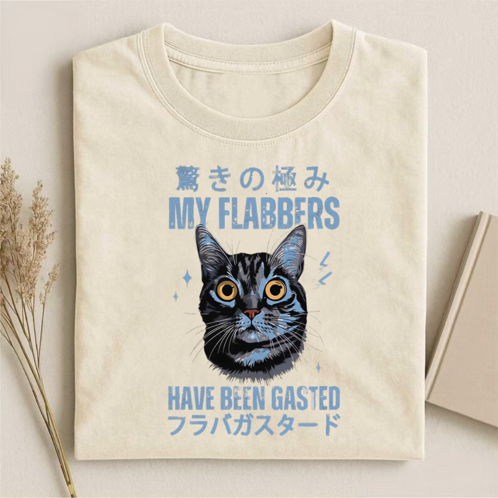 "My Flabbers Have Been Gasted" Cat Humor T-shirt