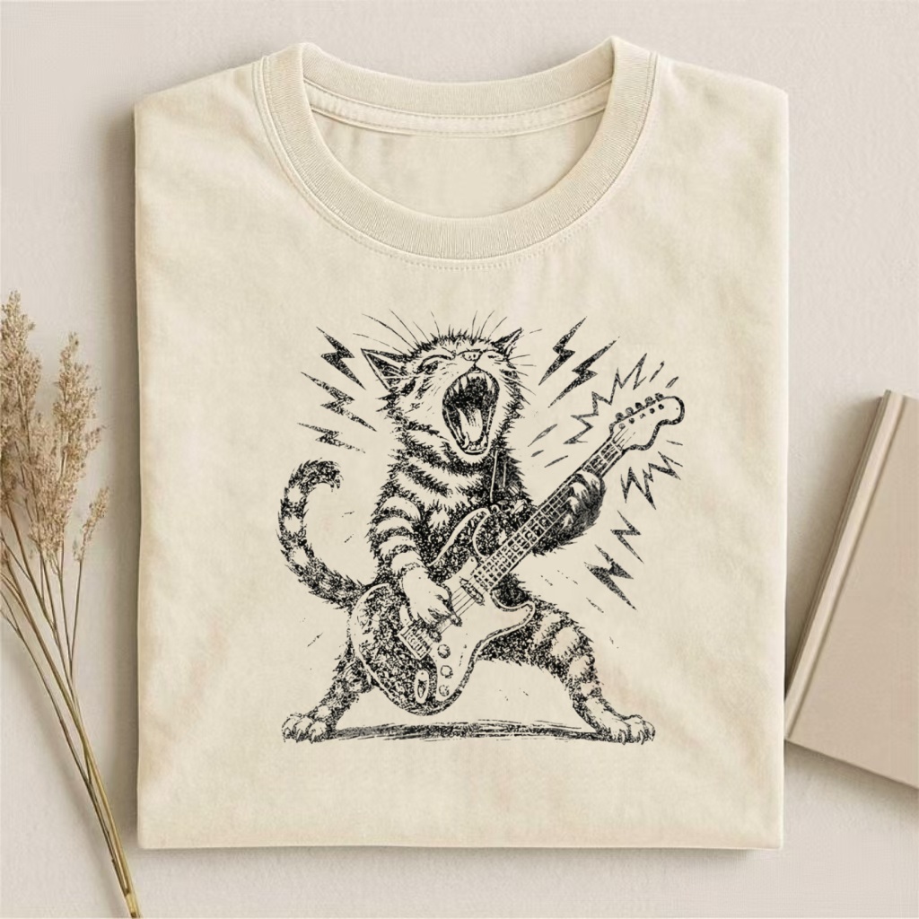 Rock and Roll Cat T-shirt