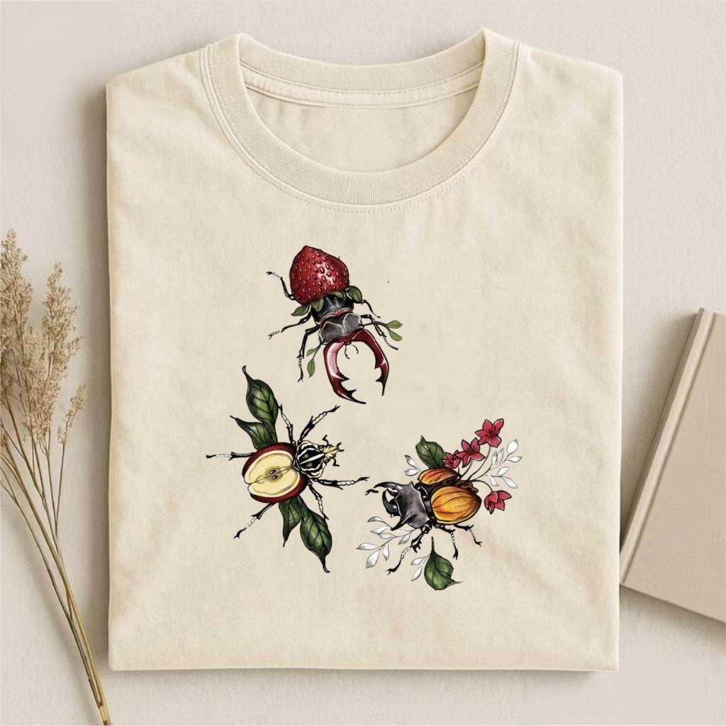 Fruit Beetle Trio Watercolor Art T-shirt